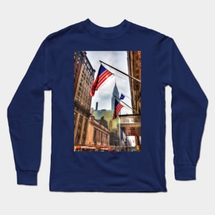 New York City, Chrysler Building And Grand Central Station Long Sleeve T-Shirt